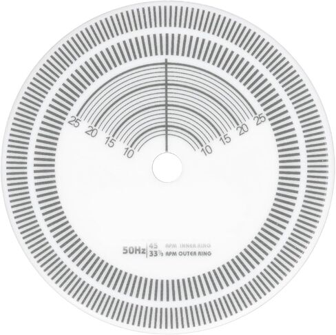 Strobe Disc for Turntable Speed Calibration – Acrylic Stroboscope Mat (80mm, White), Compatible with Record Players, Precise RPM Verification Tool in Kuwait