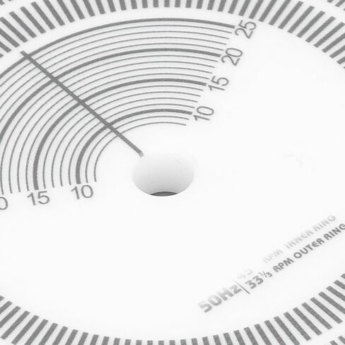 Strobe Disc for Turntable Speed Calibration – Acrylic Stroboscope Mat (80mm, White), Compatible with Record Players, Precise RPM Verification Tool in Kuwait