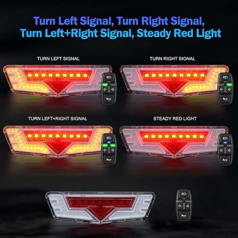 Ebike Light Kit, 24V 36V 48V Electric Bicycle Headlight & Taillight with Turn Signals, Super Bright Front Lamp 400 Lumens, Rear Light fits 80mm Rack (No Brake Light) in Kuwait