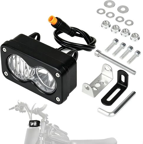 Baja Light for Ridstar Q20, 20W 6000-6500K LED Light Bar for Ebike, 3-Pin Dual Beam E-Bike Headlight, IP68 Waterproof Plug and Play Headlamp with Mount Bracket for Ridstar Q20 Accessories in Kuwait