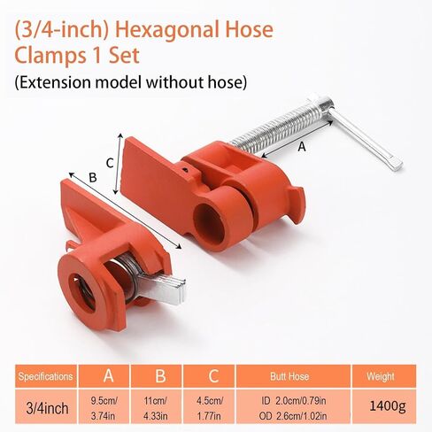 Hose Clamp,Steel Heavy Duty Woodworking Tools | Quick Release Pipe Clamps - for Home Craft Projects Marine Gardening Industrial Plumber Carpentry Machinist in Kuwait