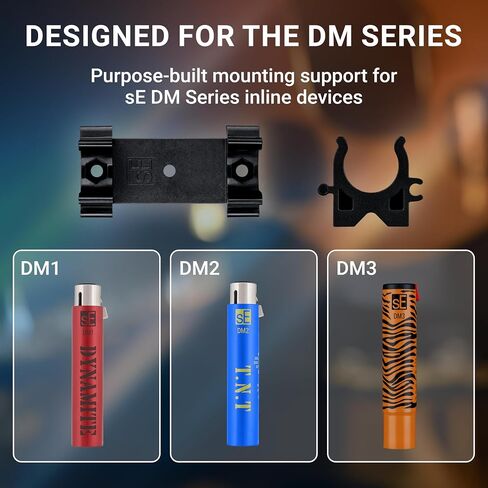 SE ELECTRONICS DM Pro Clip Microphone Clip for DM1, DM2 & DM3 Inline Preamps and DIs - Interlocking Design Holds Multiple DM Series Products in Kuwait
