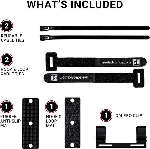 SE ELECTRONICS DM Pro Clip Microphone Clip for DM1, DM2 & DM3 Inline Preamps and DIs - Interlocking Design Holds Multiple DM Series Products in Kuwait