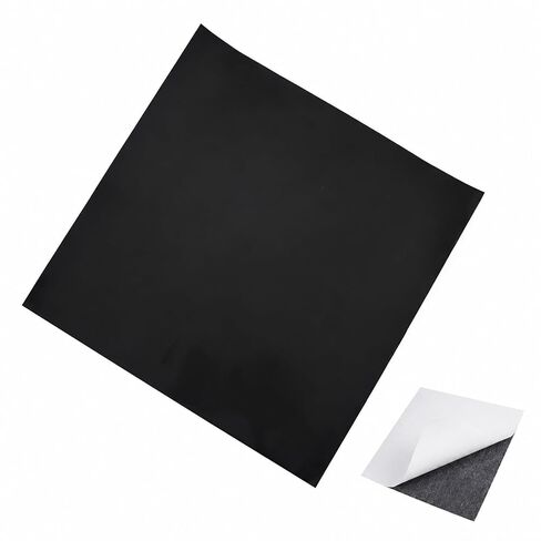 ورقة وسادة مطاطية ذاتية اللصق، 12 × 12 بوصة، سوداء، مادة ورقة حشية مطاطية DIY، دعامات، تسوية، ختم، مصدات، حماية (1، 1/25 سمك 12 × 12 بوصة) in Kuwait