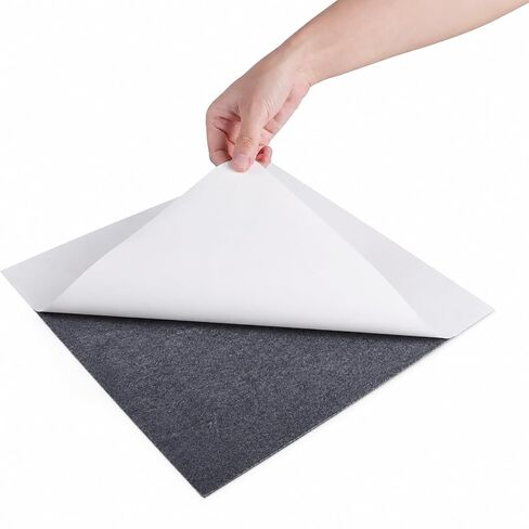 ورقة وسادة مطاطية ذاتية اللصق، 12 × 12 بوصة، سوداء، مادة ورقة حشية مطاطية DIY، دعامات، تسوية، ختم، مصدات، حماية (1، 1/25 سمك 12 × 12 بوصة) in Kuwait