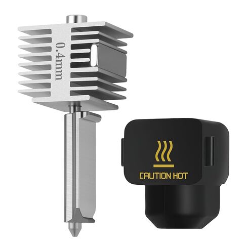 ترقية A1/ A1 Mini/ A2L Quick-Swap Hotend 0.4 مم فوهة من الفولاذ المقاوم للصدأ سرعة سريعة ودرجة حرارة عالية هيكل متكامل نهاية ساخنة مع غطاء سيليكون متوافق مع طابعات Bambu Lab A1/ A1 Mini/ A2L ثلاثية الأبعاد in Saudi Arabia