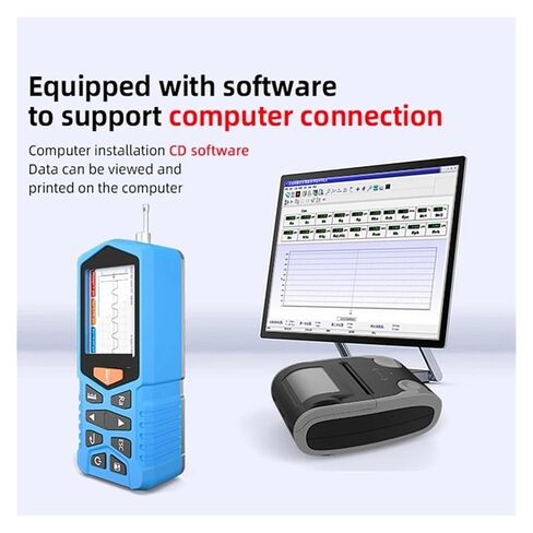 Surface Roughness Meter. Digital Surface Roughness Tester Profilometer for Flat Curved Inclined Small Hole Measurement with Data Storage in Kuwait