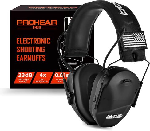 PROHEAR 016 Ear Protection Safety Earmuffs for Shooting, NRR 26dB Noise Reduction Slim Passive Hearing Protector with Low-Profile Earcups, Compact Foldable Ear Defenders for Gun Range, Hunting (Pink) in Saudi Arabia