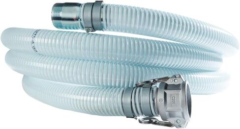 FireHoseDirect خرطوم مياه بمضخة شفط - 2 بوصة × 20 بوصة - صنع في الولايات المتحدة الأمريكية - أبيض / شفاف - PVC والألومنيوم in Kuwait
