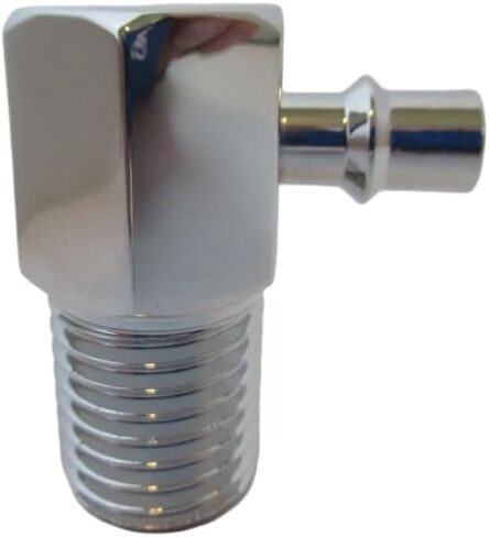 Chromed Aluminum 90 Degree Intake Manifold Vacuum Fitting, 1/2" Npt With 1/4" Hose Nipple, Intake Manifold Vacuum Fitting Part Numb 4536 in Kuwait