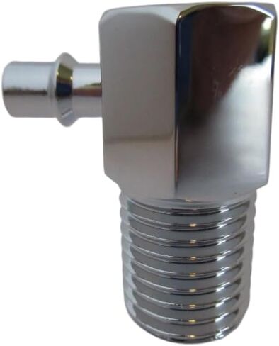 Chromed Aluminum 90 Degree Intake Manifold Vacuum Fitting, 1/2" Npt With 1/4" Hose Nipple, Intake Manifold Vacuum Fitting Part Numb 4536 in Kuwait