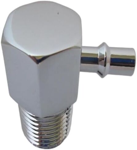 Chromed Aluminum 90 Degree Intake Manifold Vacuum Fitting, 1/2" Npt With 1/4" Hose Nipple, Intake Manifold Vacuum Fitting Part Numb 4536 in Kuwait