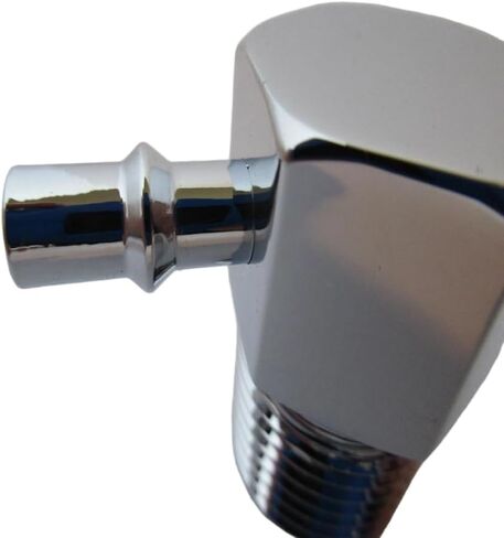 Chromed Aluminum 90 Degree Intake Manifold Vacuum Fitting, 1/2" Npt With 1/4" Hose Nipple, Intake Manifold Vacuum Fitting Part Numb 4536 in Kuwait