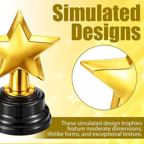 Star Trophy, Gold Mini Award Cup Plastic Tiny Small Trophy Cups for Sports Tournaments and Parties Winning Prizes in Kuwait