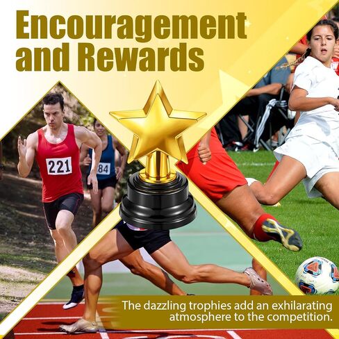Star Trophy, Gold Mini Award Cup Plastic Tiny Small Trophy Cups for Sports Tournaments and Parties Winning Prizes in Kuwait