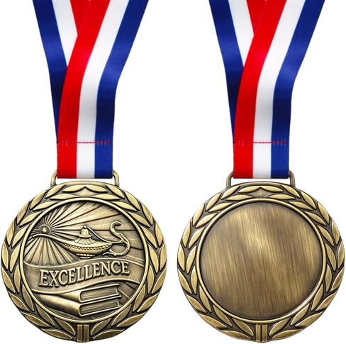 ميدالية Donrime Excellence الأكاديمية - ميداليات ذهبية مقاس 3 بوصة مع أشرطة للرقبة للأطفال والكبار، ومكافآت للفصل الدراسي للمعلمين، والمسابقات المدرسية، والأحداث الرياضية، وألعاب الحفلات العائلية in Kuwait