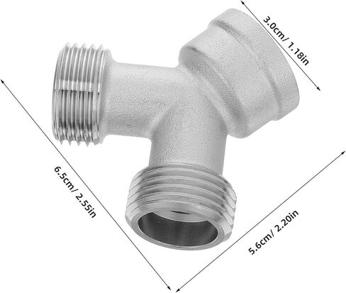 Toyvian 3/4 Inch Y-shaped Copper Pipe Fitting, Leakproof and Temperature Resistant Dishwasher Hose Connector for Plumbing Fittings and Washing Machine Installation in Kuwait