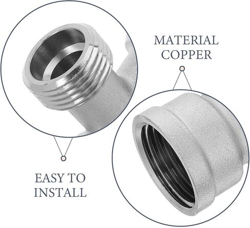 Toyvian 3/4 Inch Y-shaped Copper Pipe Fitting, Leakproof and Temperature Resistant Dishwasher Hose Connector for Plumbing Fittings and Washing Machine Installation in Kuwait