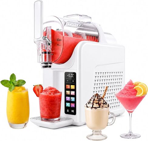 slush machine，81.2oz Liquid Capacity Frozen Drink Maker & Slushy Machine with 7 Presets and LED Display, Perfect for Frozen Margaritas, Frappes, Smoothies & Shakes (Black) in Kuwait