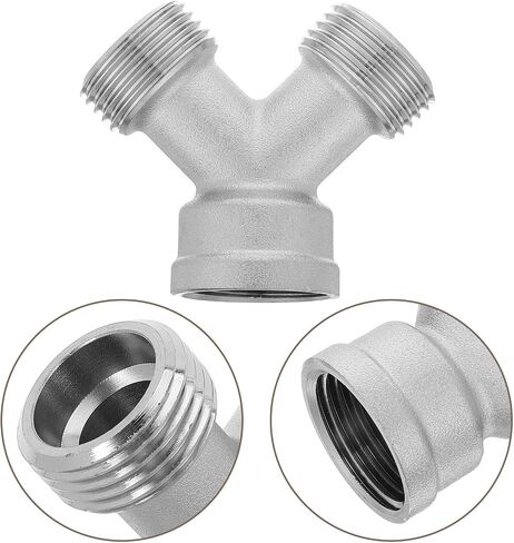 TEHAUX 3/4 Inch Copper Y-shaped Three Way Pipe Connector for Plumbing Fittings, Dishwasher Hose Splitter, Temperature Resistant Tee Adapter for Home and Kitchen Use in Kuwait