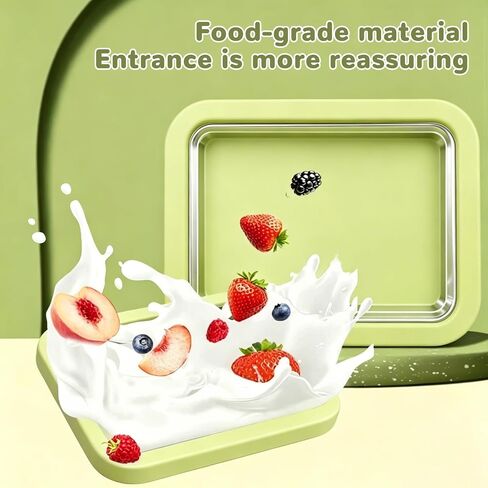 Ice Cream Tray,Rolled Ice Cream Maker Kit (Green) | DIY, With 2 Scrapers,No Electricity Required,Stainless Steel, Freezing Plate for Rolled Ice Cream, Frozen Yogurt, Sorbet in Kuwait