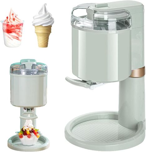 Ice Cream Maker, Homemade Electric Soft Serve Maker Machine,for Gelato, Mix-ins and Milkshakes, Double Insulated Frozen Yogurt Maker Machine,Easy to Clean and Use,1 L Green in Kuwait