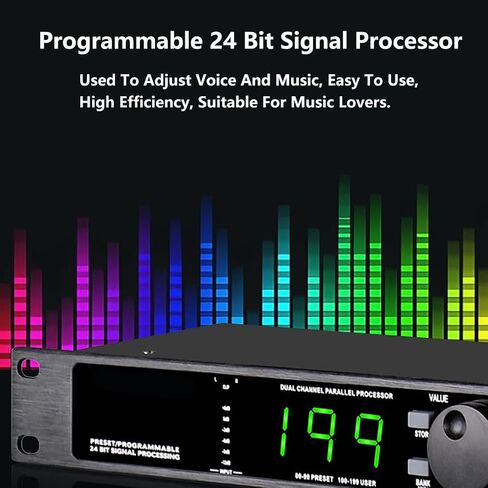 Professional Digital Audio Processor - Multi Effects Processor 99 Preset Programs Audio Processor Equalizer for Studio, Stage Performance in Kuwait