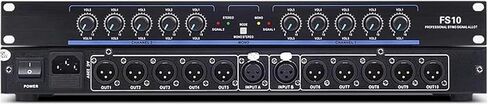 2 Input 10 Output Audio Processor, Speaker Frequency Division Processor with Independent Volume Adjustment, Stereo and Mono Work Modes Adjustable, Reduced Distortion for DJ Studio in Saudi Arabia