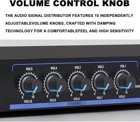 2 Input 10 Output Audio Processor, Speaker Frequency Division Processor with Independent Volume Adjustment, Stereo and Mono Work Modes Adjustable, Reduced Distortion for DJ Studio in Saudi Arabia