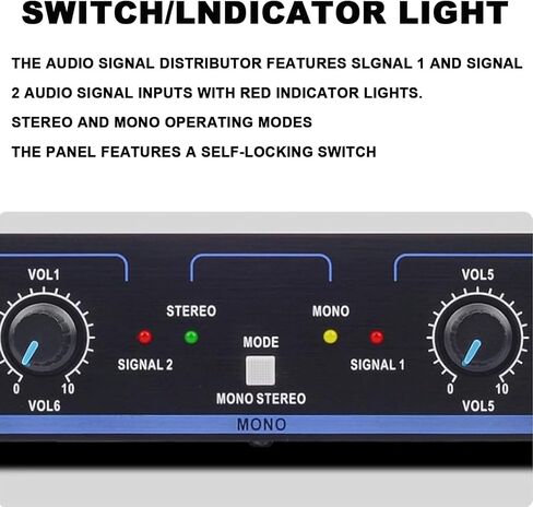 2 Input 10 Output Audio Processor, Speaker Frequency Division Processor with Independent Volume Adjustment, Stereo and Mono Work Modes Adjustable, Reduced Distortion for DJ Studio in Saudi Arabia