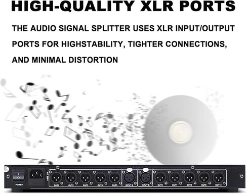 2 Input 10 Output Audio Processor, Speaker Frequency Division Processor with Independent Volume Adjustment, Stereo and Mono Work Modes Adjustable, Reduced Distortion for DJ Studio in Saudi Arabia