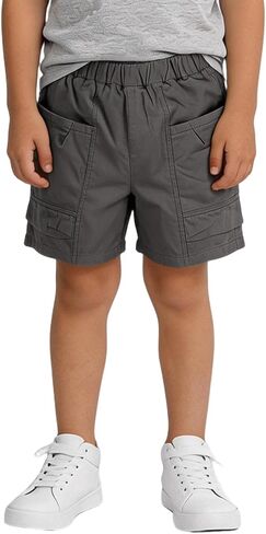 الأولاد الكتان البضائع السراويل الاطفال فضفاضة مرونة الخصر السراويل مع جيوب متعددة SweatShorts الصيف عادية للبنين 5-14Y in Kuwait