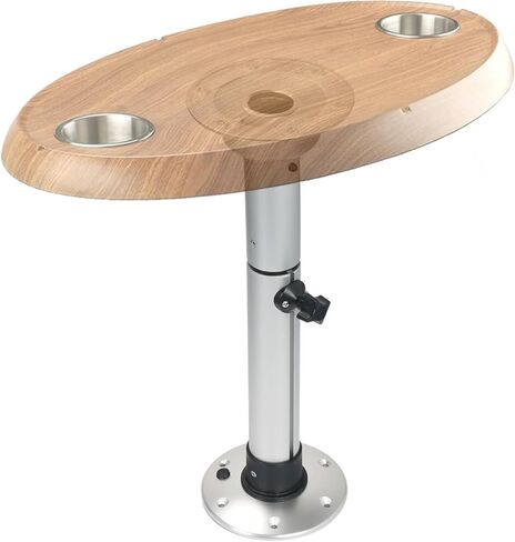 Hoffen Boat Table Pedestal Leg, Adjustable Aluminum Table Base Stand Leg, Pontoon Boat Tables and Mounts, RV Tables Pedestal in Kuwait