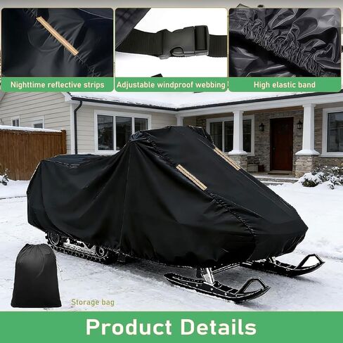 غطاء عربة الثلج شديد التحمل لرحلة Ski-Doo Expedition LE 900 ACE Turbo R 丨غطاء زلاجة مقاوم للرياح ومقاوم للماء والغبار وقابل للتنفس ومضاد للأشعة فوق البنفسجية مع حقيبة تخزين in Kuwait