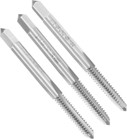 uxcell 3pcs Hand Tap Set, 3/16"-24BSW Taper/Plug/Bottom Thread Screw Taps, High Speed Steel Hand Threading Tapping Tool Kit in Kuwait