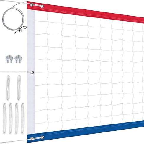 LAO XUE Volleyball Net Outdoor,32x3FT Professional Heavy Duty Weatherproof with Steel Cable,Regulation Size Durable and Stable in Kuwait