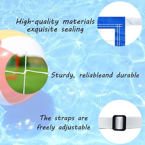 Adjustable Pool Volleyball Net - 15x3 ft Heavy-Duty Replacement Net for Backyard Inground Pools, Beaches | Family & Friends Outdoor Games （no Poles） in Kuwait