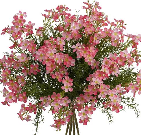 Spring Decorations for Home Fake Flowers Hydrangea Artificial Plants Indoor Mantle Decor Plastic Flowers Artificial Plants Outdoor Garden Decor Hanging Plants 6pcs White Flowers in Kuwait