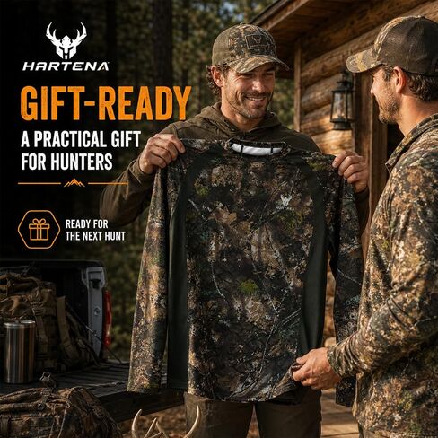 Men’s Camo Hunting Shirt UPF 50+ Sun Protection Lightweight Quick Dry Long Sleeve Camouflage Shirt Mesh Panels & Thumb Loops in Kuwait