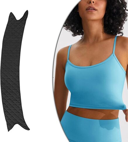 Liner under Bra Pad Bra Sweat Liners for Women Reusable Sweat Absorber Pads Soft Polyester Fiber Suitable for Sports Gym Exercise Summer Indoor, Black in Kuwait