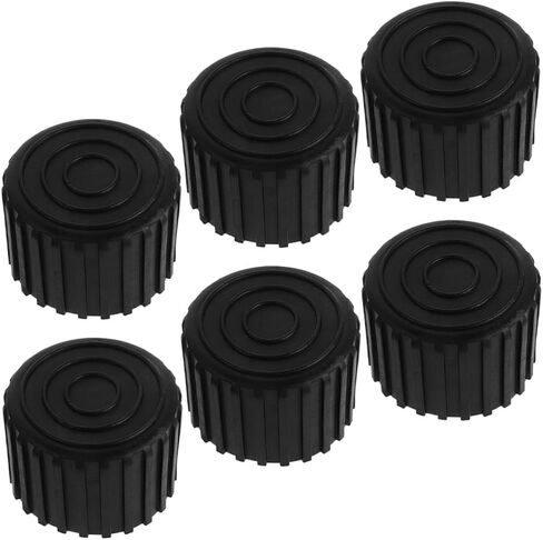 Fitness Equipment Noise Reducing and Impact Cushioning Foot Protectors Round 6pcs Plastic Leg Covers Floor Pads for Gym Machines for Indoor and Outdoor Use in Kuwait