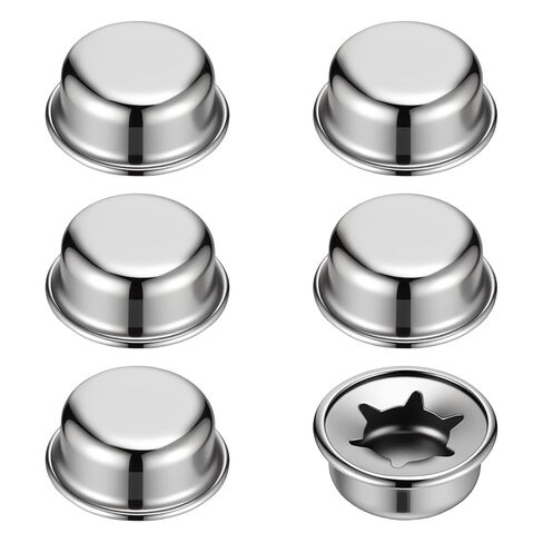 3/8" Push on Pushnut Caps, 6 Pcs Axle Cap Nut Spring Steel, Permanent Washer Caps for Rolling Bins, Hand Trucks and Lawn Push Wagons Alternative in Kuwait