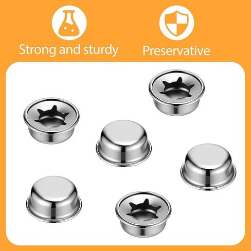3/8" Push on Pushnut Caps, 6 Pcs Axle Cap Nut Spring Steel, Permanent Washer Caps for Rolling Bins, Hand Trucks and Lawn Push Wagons Alternative in Kuwait