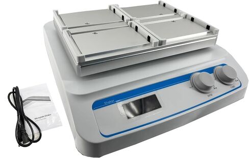Digital Microplate Oscillator Lab Microplate Shakers with Amplitude 3mm Speed Range 100-1600rpm LCD Display of Timing Time Sample Volume 4pcs Microplates Motor Type DC Brushless Motor in Kuwait