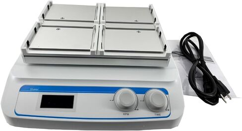 Microplate Oscillator Digital Microplate Shakers with LCD Display of Timing Time Motor Type DC Brushless Motor Sample Volume 4pcs Microplates Shaking Mode Orbital Speed Range 100-1600rpm in Kuwait