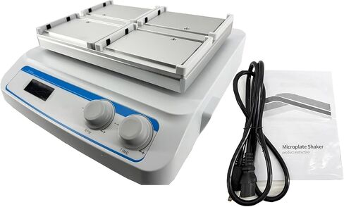 Microplate Shaker Microplate Oscillator with Shaking Mode Orbital Speed Range 100-1600rpm Motor Type DC Brushless Motor Amplitude 3mm LCD Display of Timing Time Locked Operation Mode in Kuwait