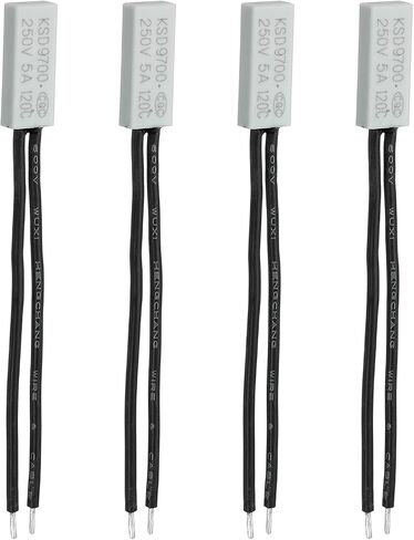 MECCANIXITY 4pcs KSD9700 Thermostat, 90C Normally Close N.C Temperature Switch 250V 5A Thermal Switch Protector, Plastic Temperature Controller in Kuwait