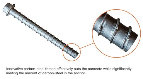 Simpson Strong-Tie THD50500H4SS - رأس غسالة سداسية مقاس 1/2 بوصة × 5 بوصة، نوع 304 من الفولاذ المقاوم للصدأ Titen HD مرساة شديدة التحمل للخرسانة، سهلة التركيب (عبوة من 20 قطعة) in Kuwait