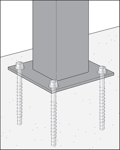 Simpson Strong-Tie THD50500H4SS - رأس غسالة سداسية مقاس 1/2 بوصة × 5 بوصة، نوع 304 من الفولاذ المقاوم للصدأ Titen HD مرساة شديدة التحمل للخرسانة، سهلة التركيب (عبوة من 20 قطعة) in Kuwait