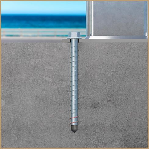 Simpson Strong-Tie THD50500H4SS - رأس غسالة سداسية مقاس 1/2 بوصة × 5 بوصة، نوع 304 من الفولاذ المقاوم للصدأ Titen HD مرساة شديدة التحمل للخرسانة، سهلة التركيب (عبوة من 20 قطعة) in Kuwait